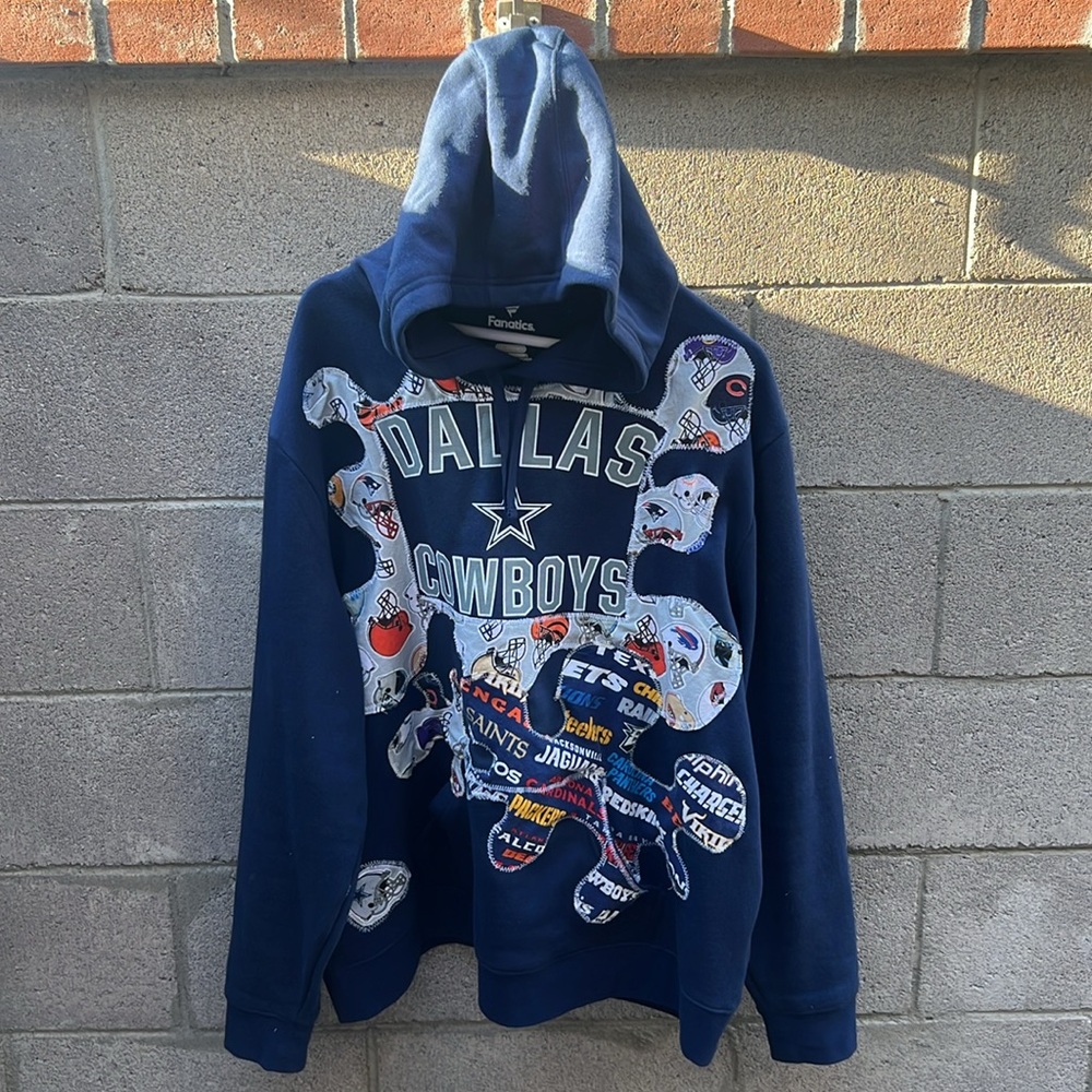 Upcycled NFL Dallas Cowboys Oversized Hoodie XXS-XXL